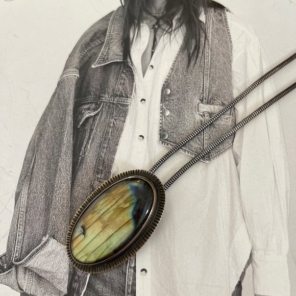 KIMYA JOYAS Artisan Hand Engraved Labradorite Sterling Silver Pendant is NWOT! - Picture 4 of 11